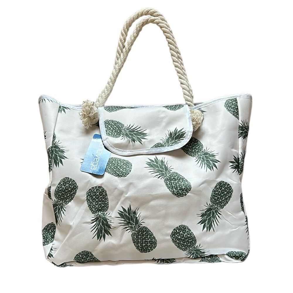 NEW Genovega Large Pineapple Tote Bag